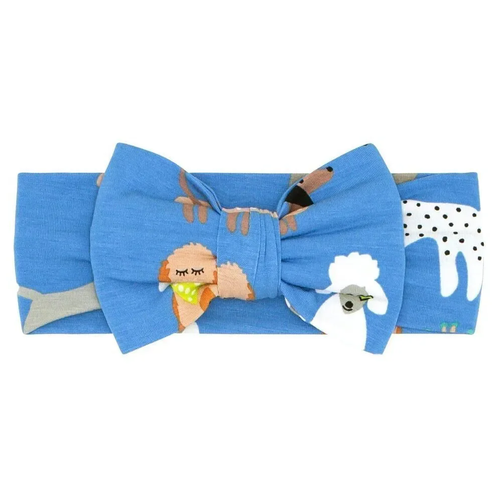 NWT Little Sleepies Bamboo Headband Bow Dapper Dogs